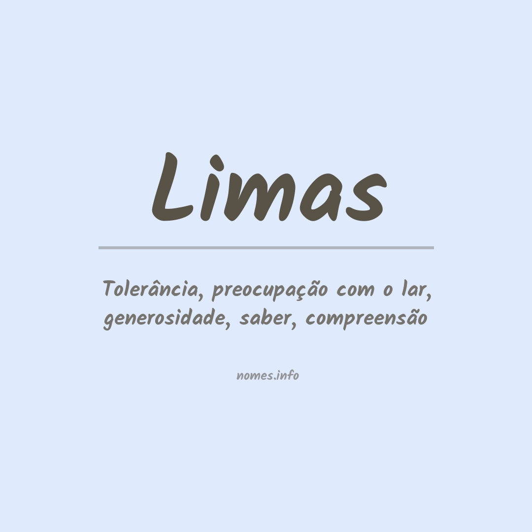 Significado do nome Limas