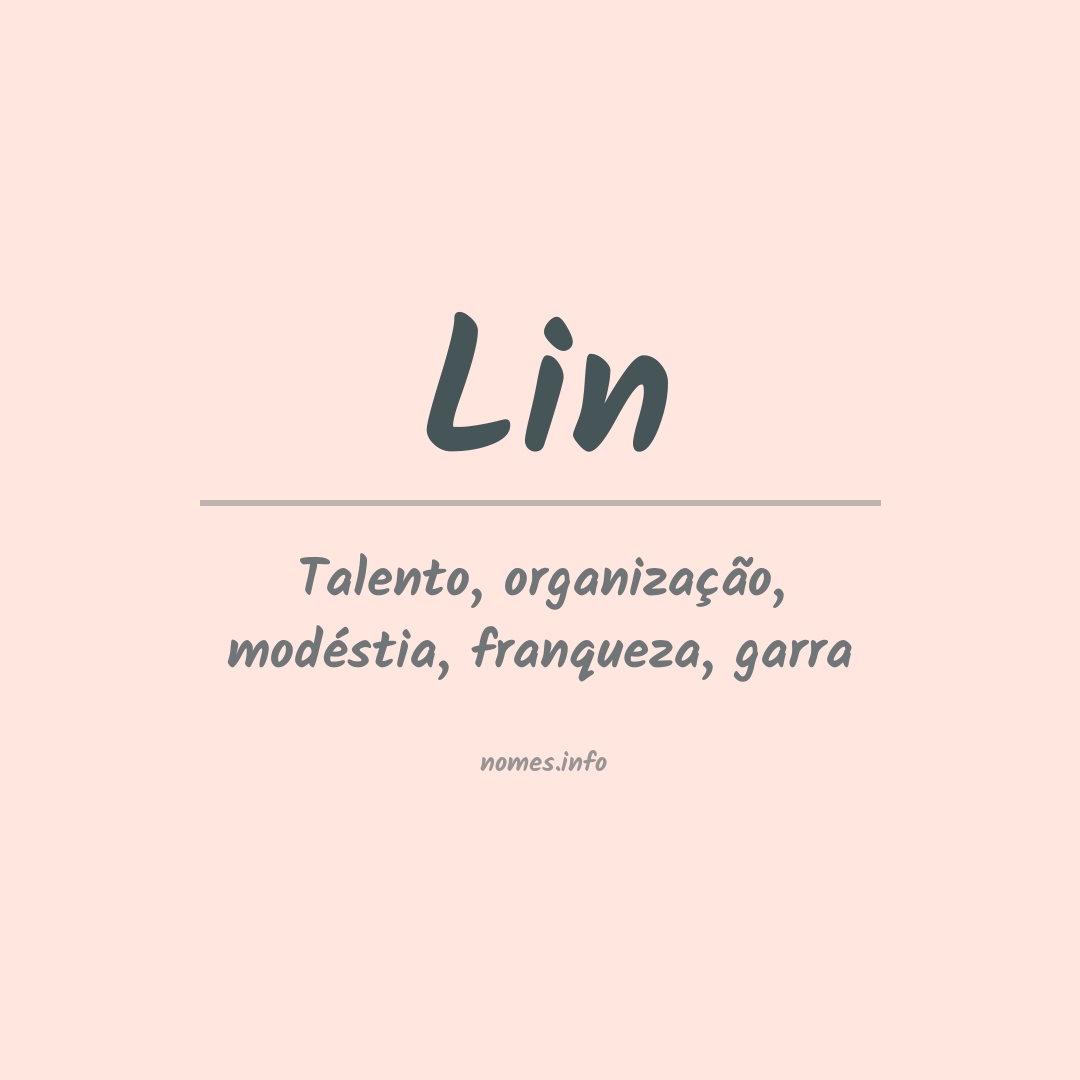 Significado do nome Lin