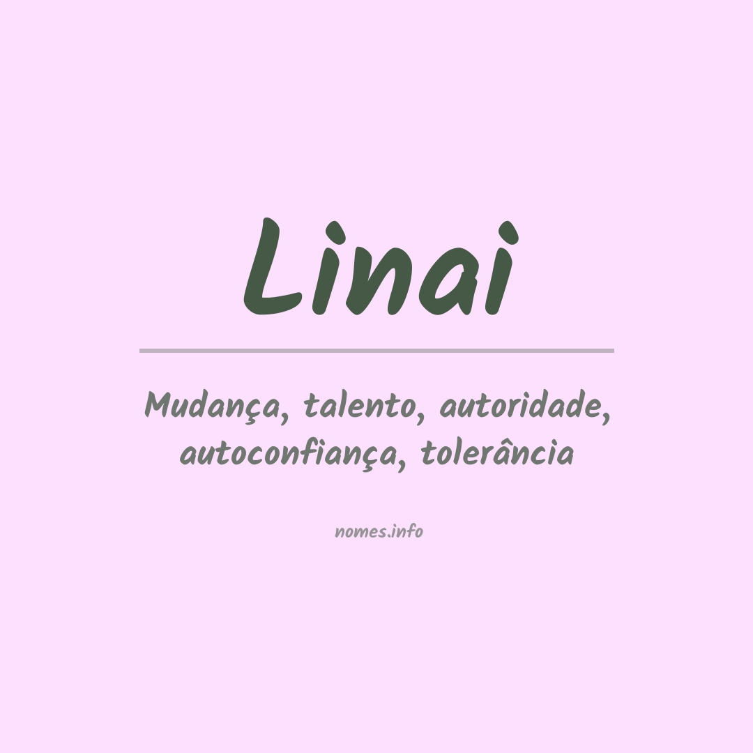 Significado do nome Linai