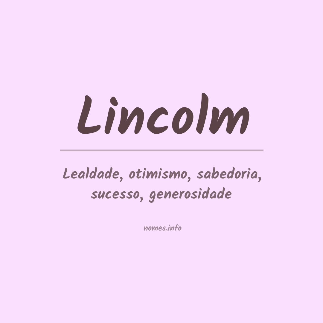 Significado do nome Lincolm