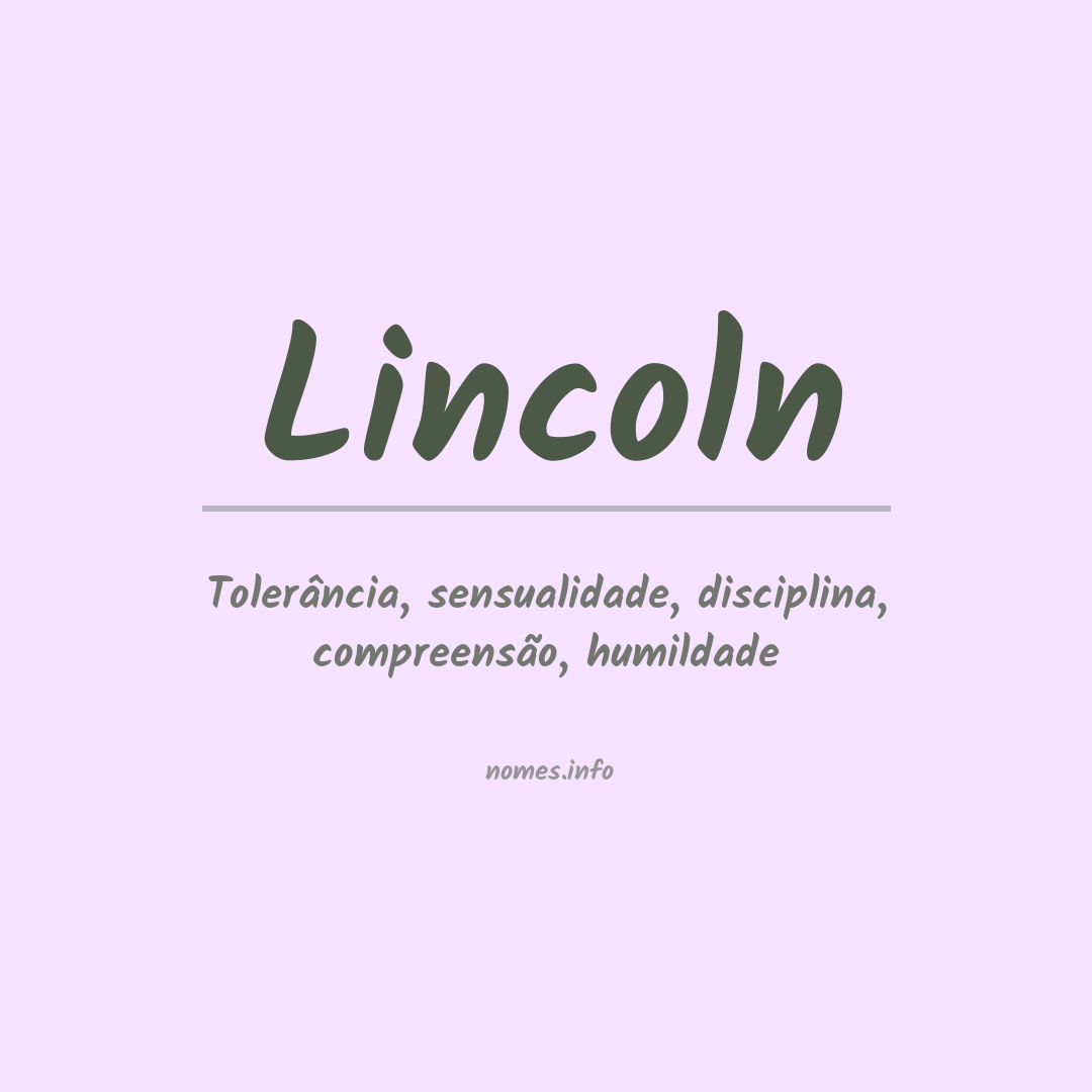 Significado do nome Lincoln