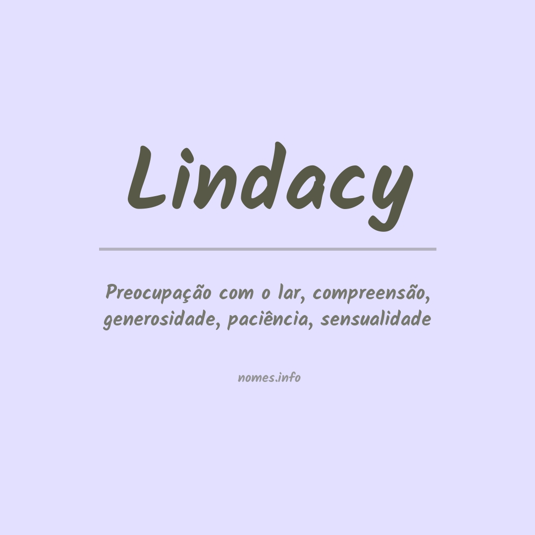 Significado do nome Lindacy