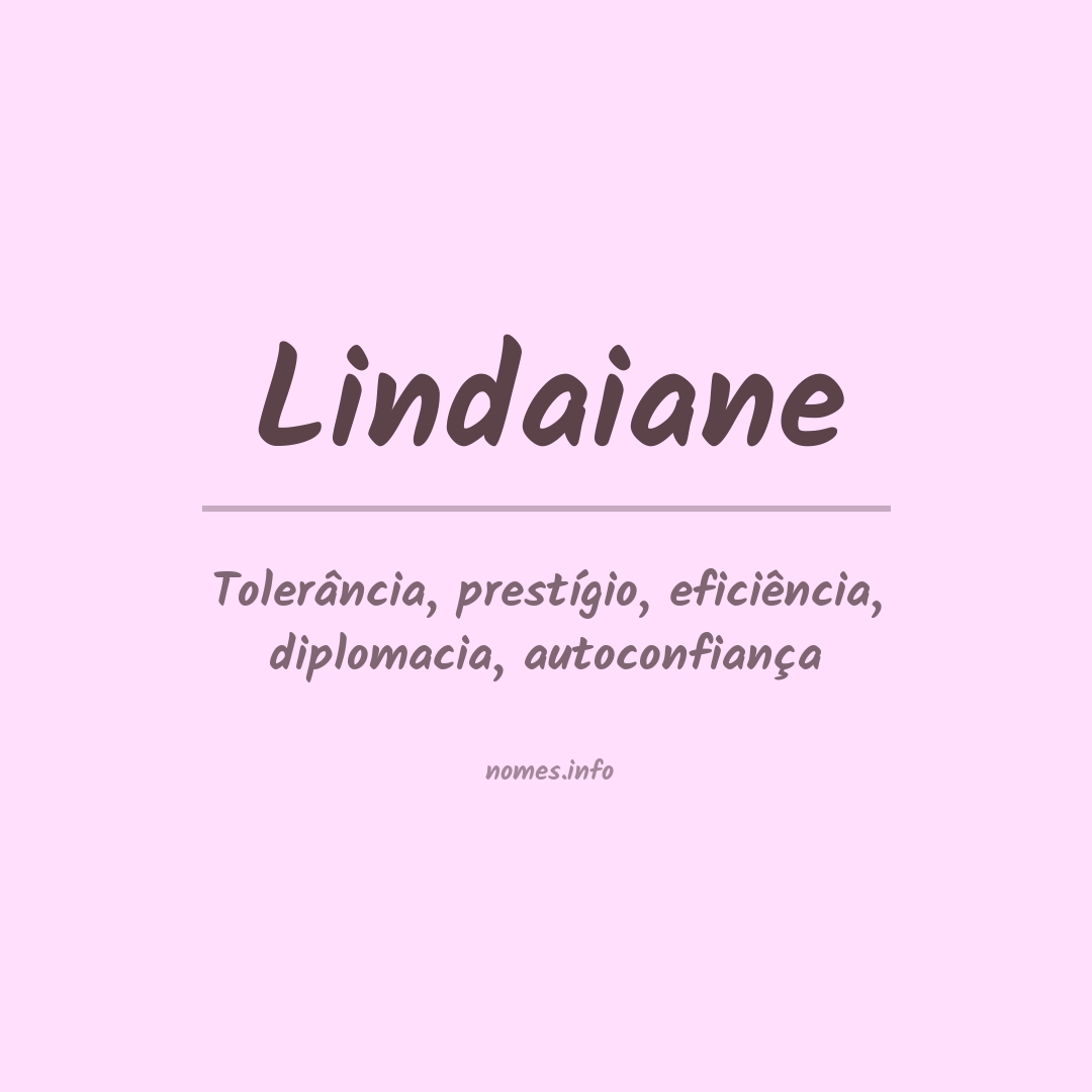 Significado do nome Lindaiane