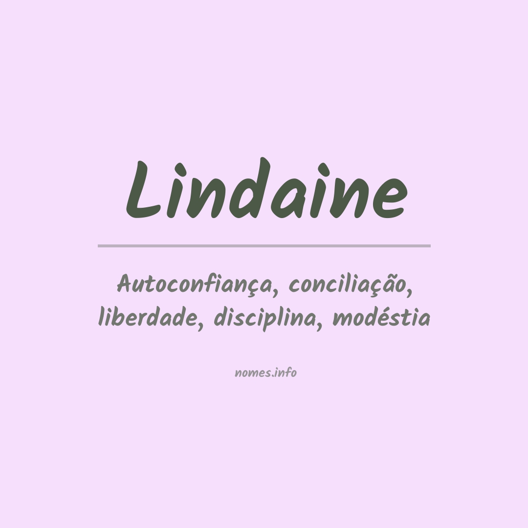 Significado do nome Lindaine