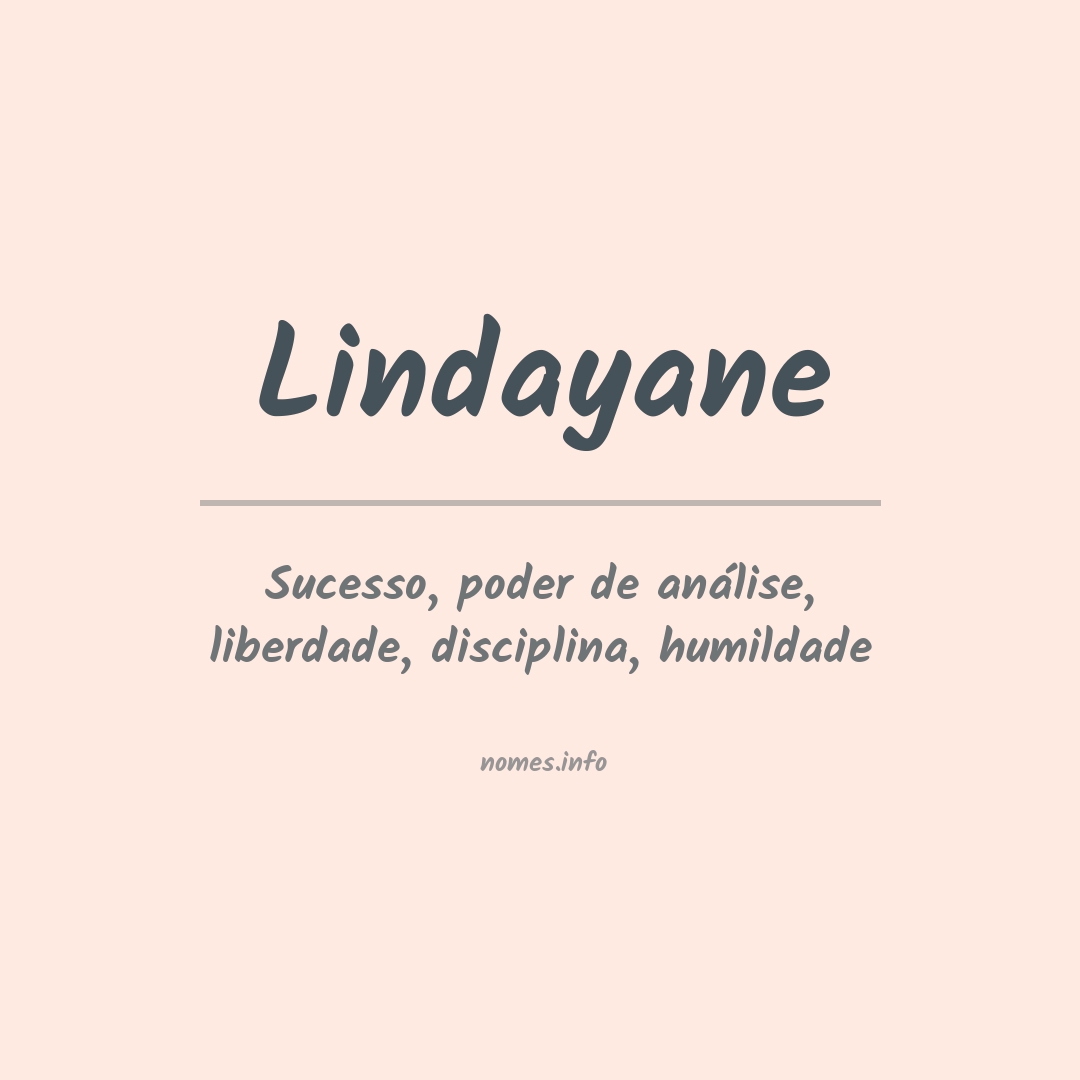 Significado do nome Lindayane