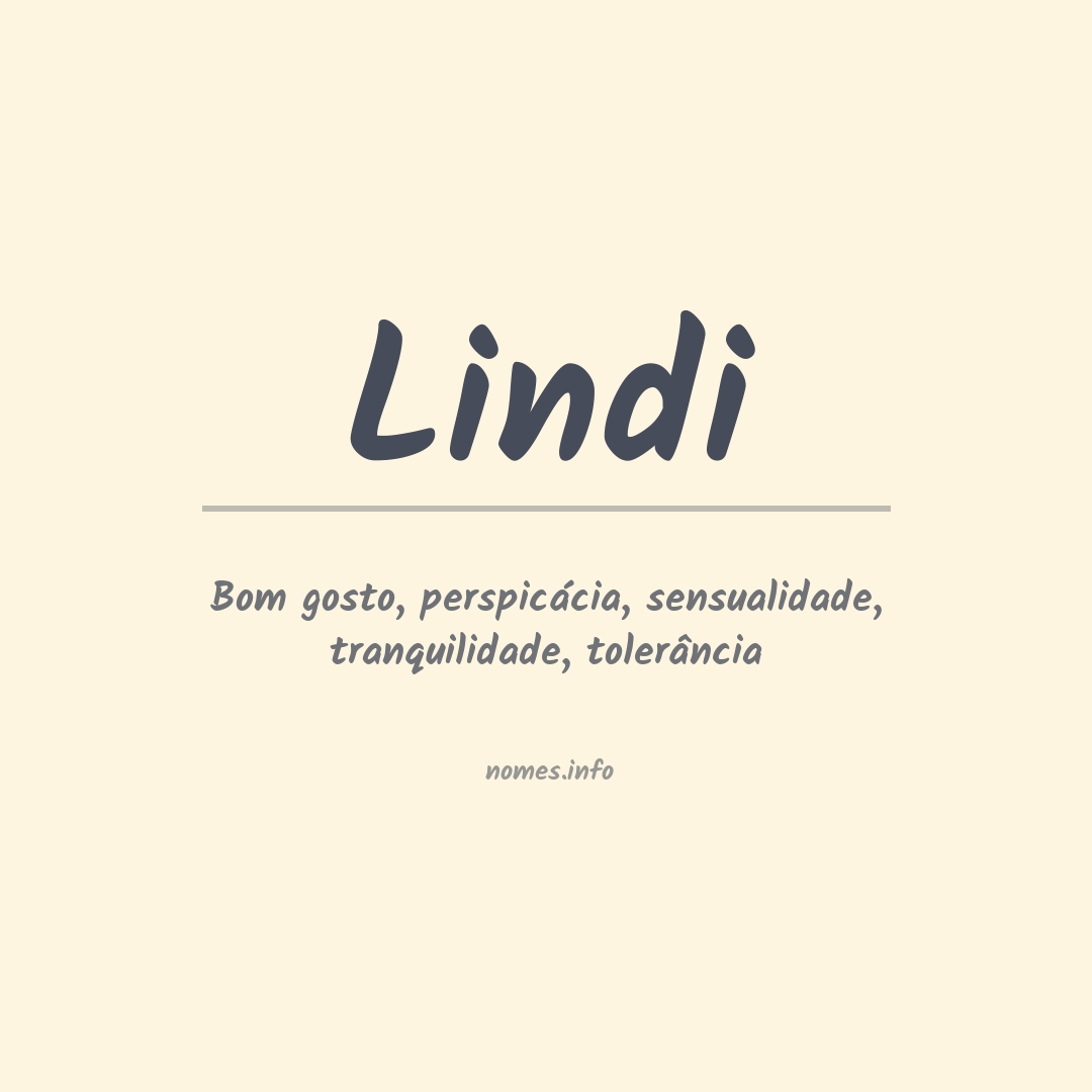 Significado do nome Lindi