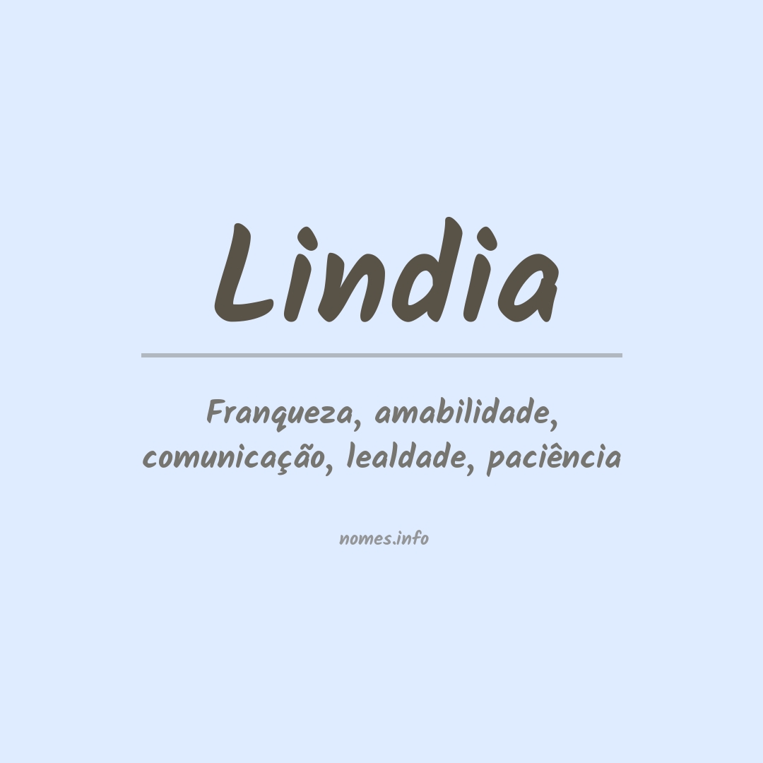 Significado do nome Lindia