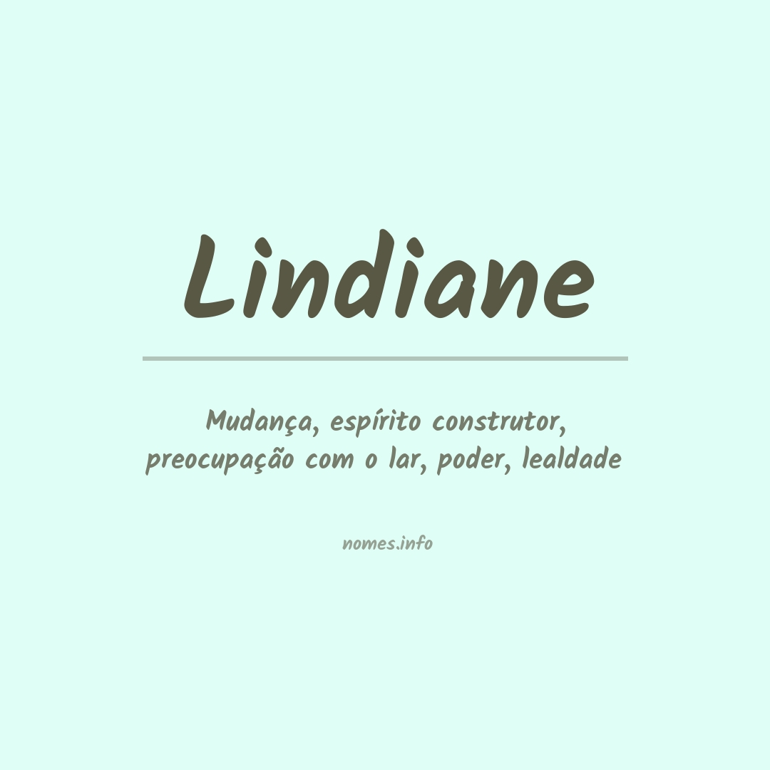 Significado do nome Lindiane