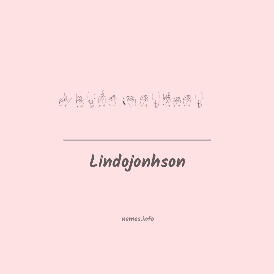 Lindojonhson em Libras