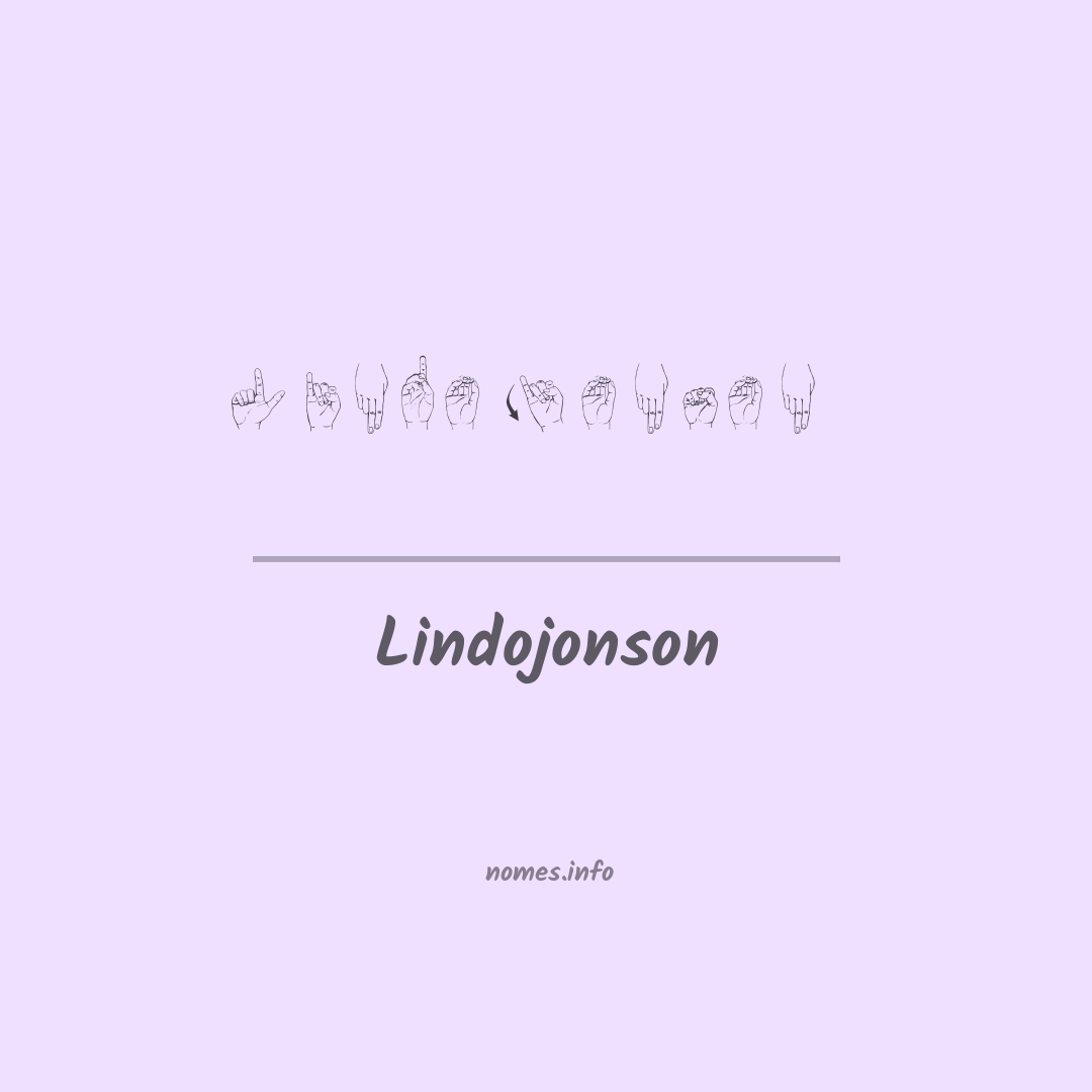 Lindojonson em Libras