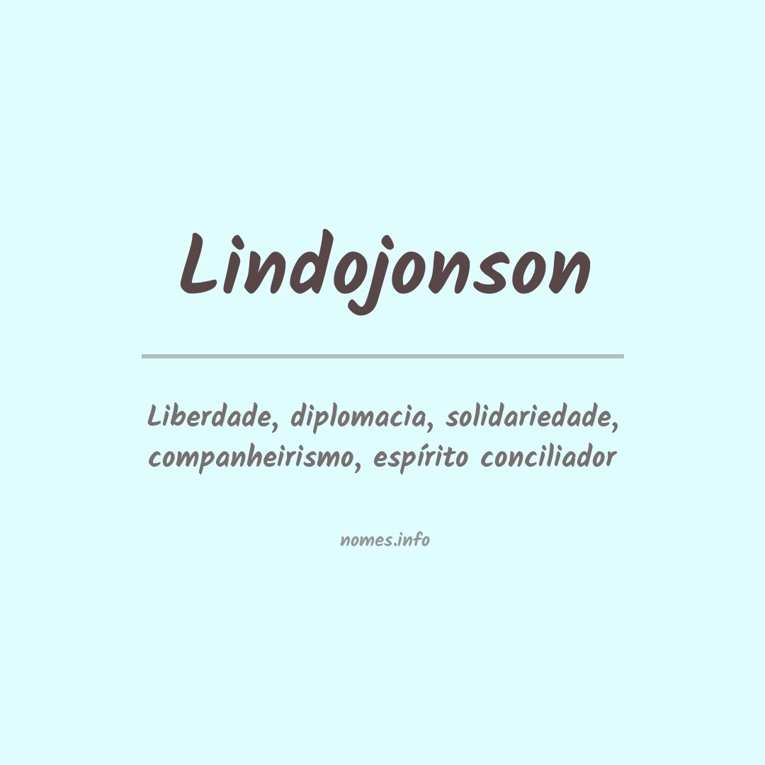 Significado do nome Lindojonson