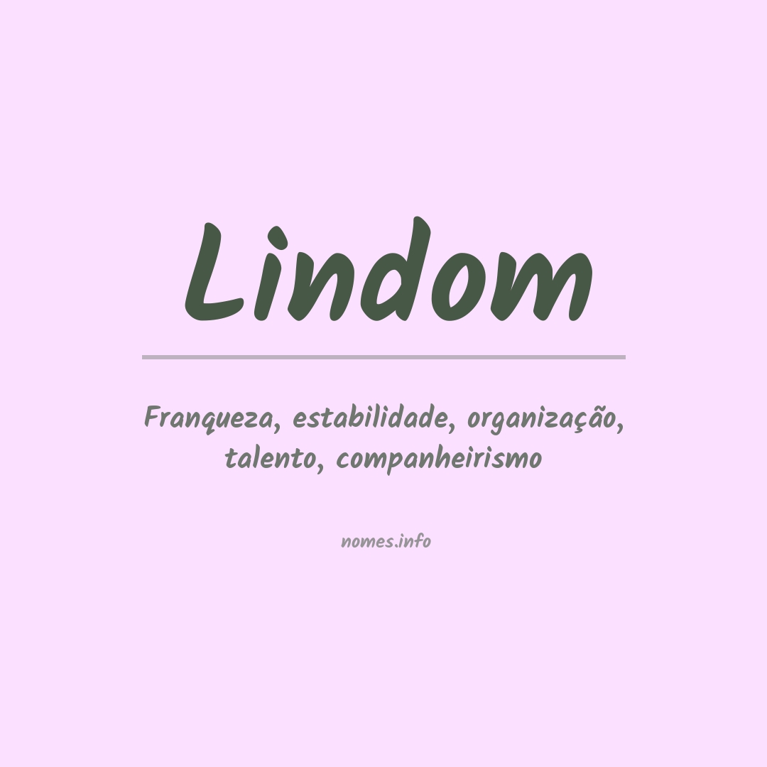 Significado do nome Lindom