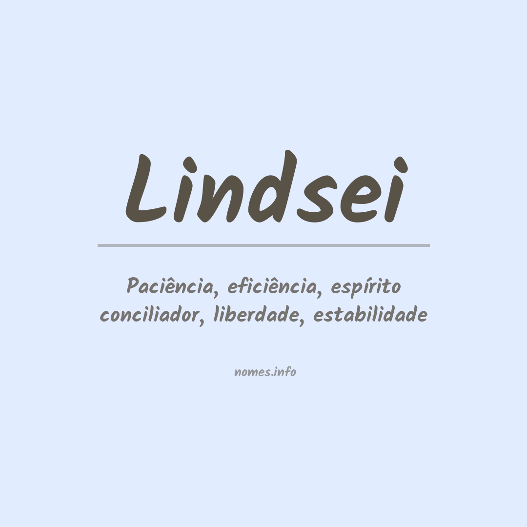 Significado do nome Lindsei