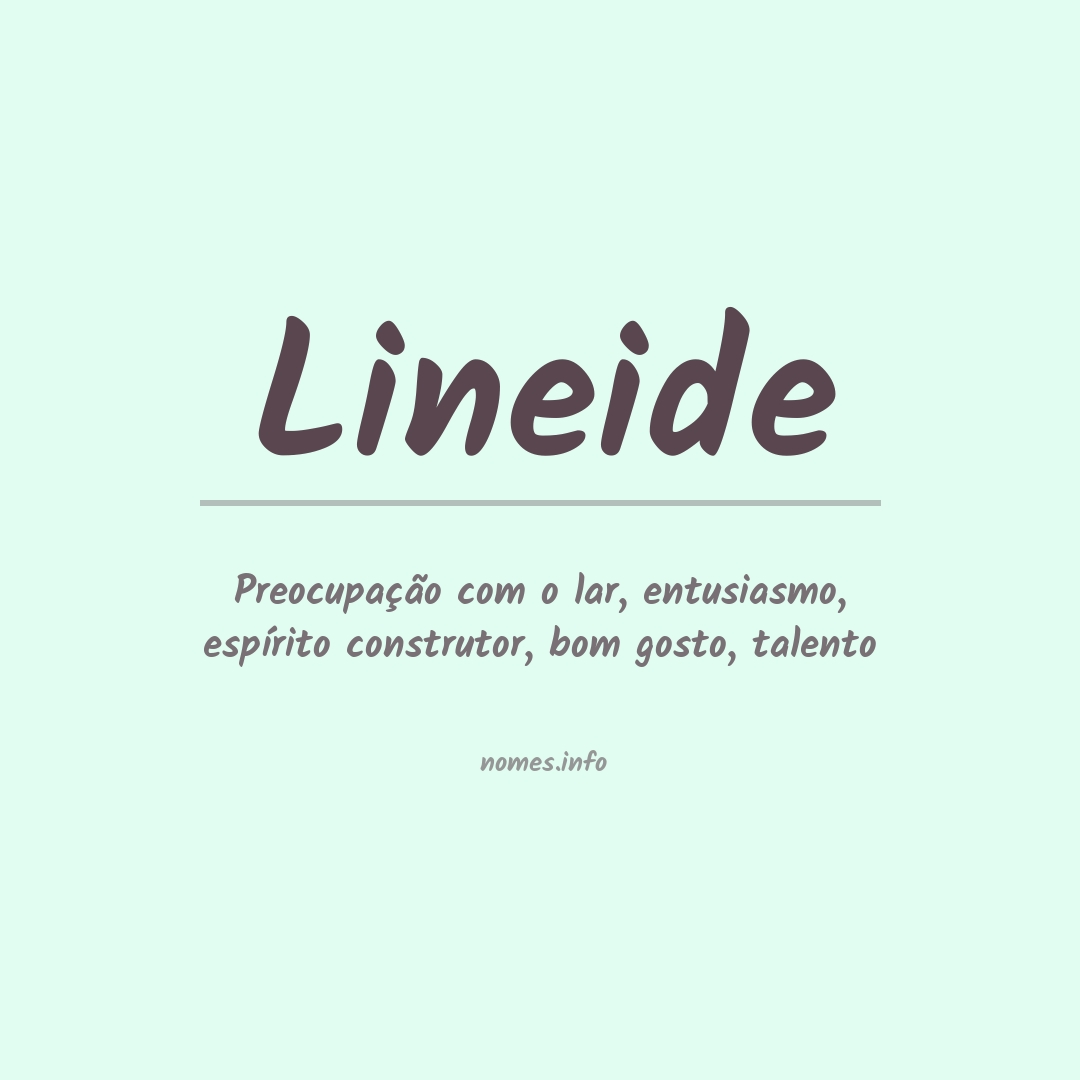 Significado do nome Lineide