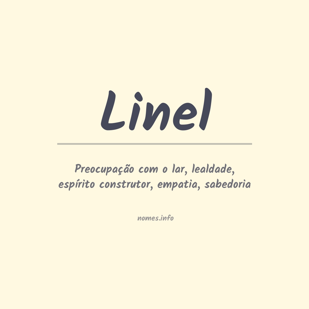 Significado do nome Linel Significado do nome Linel