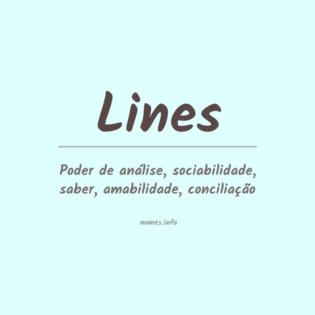 Significado do nome Lines