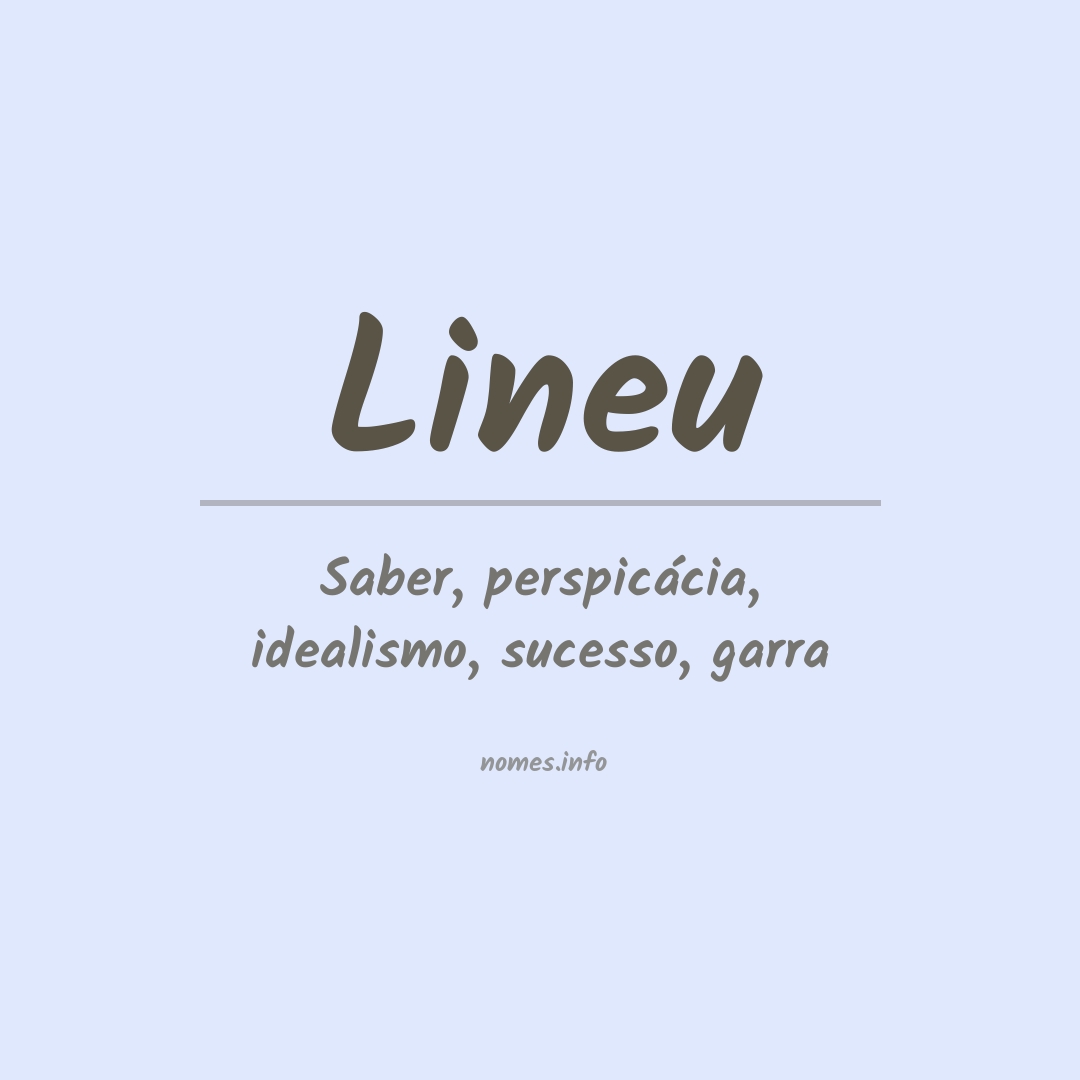 Significado do nome Lineu