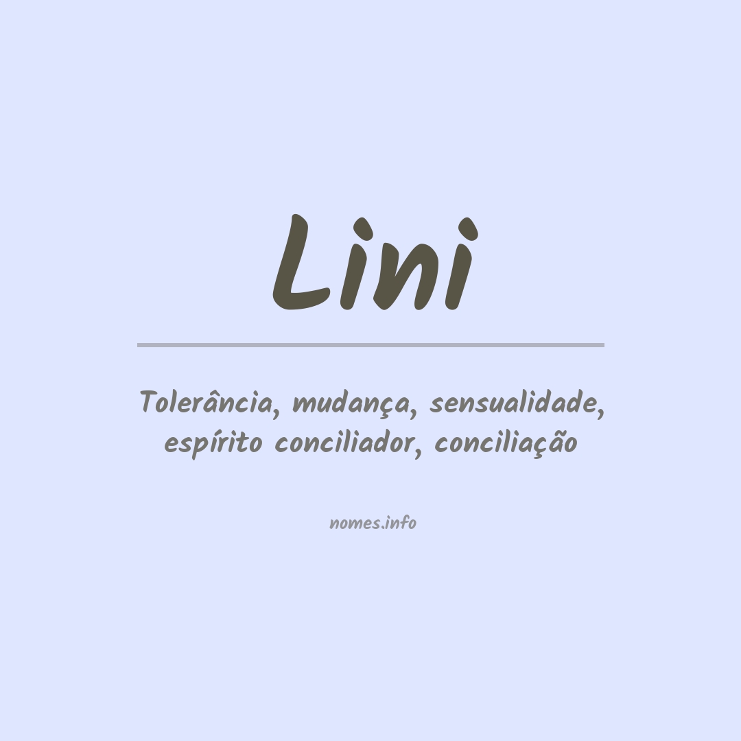 Significado do nome Lini