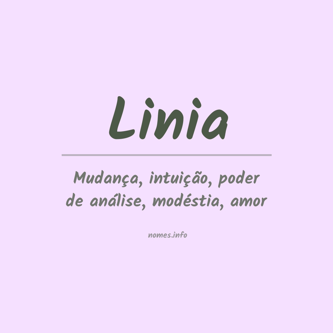 Significado do nome Linia