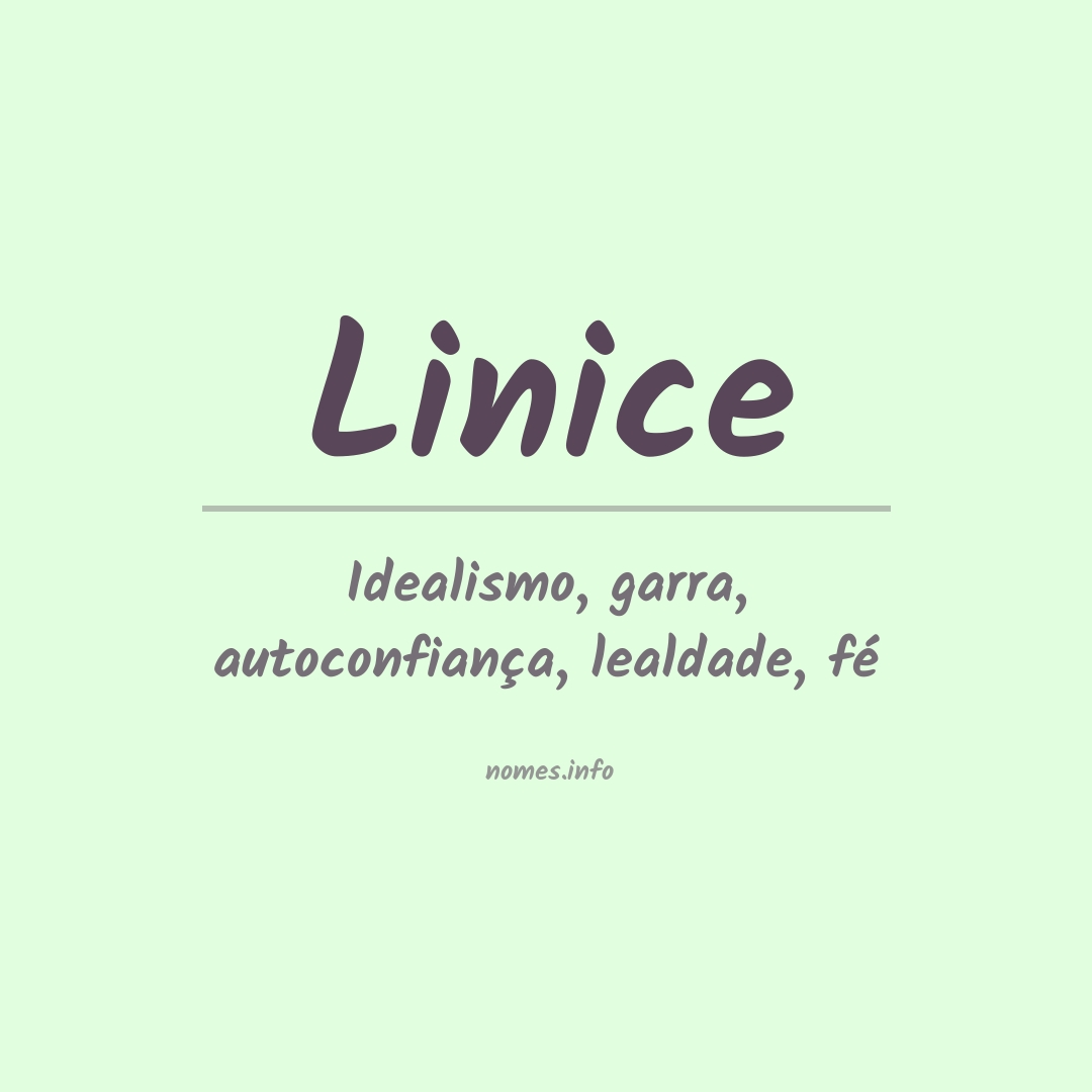 Significado do nome Linice