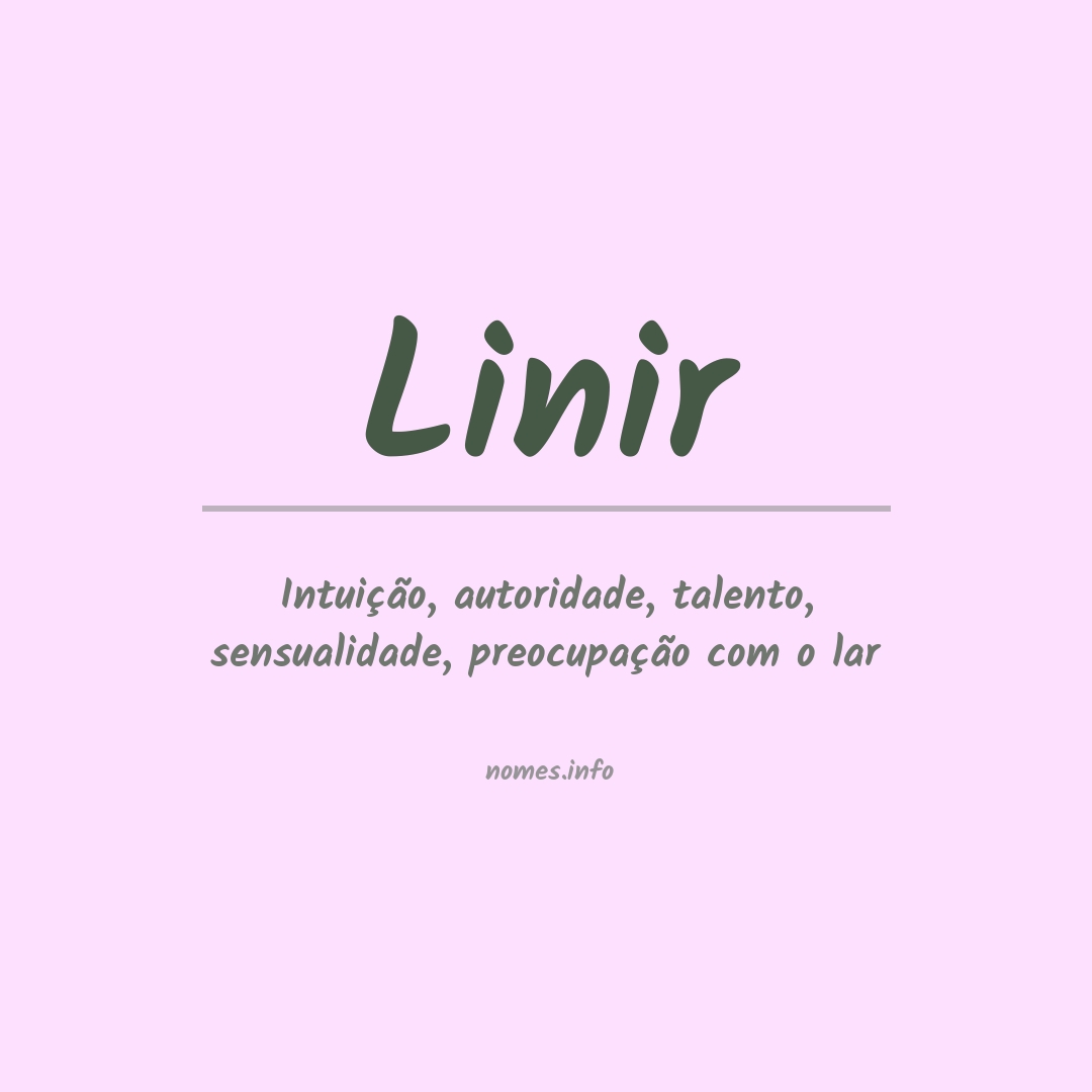 Significado do nome Linir
