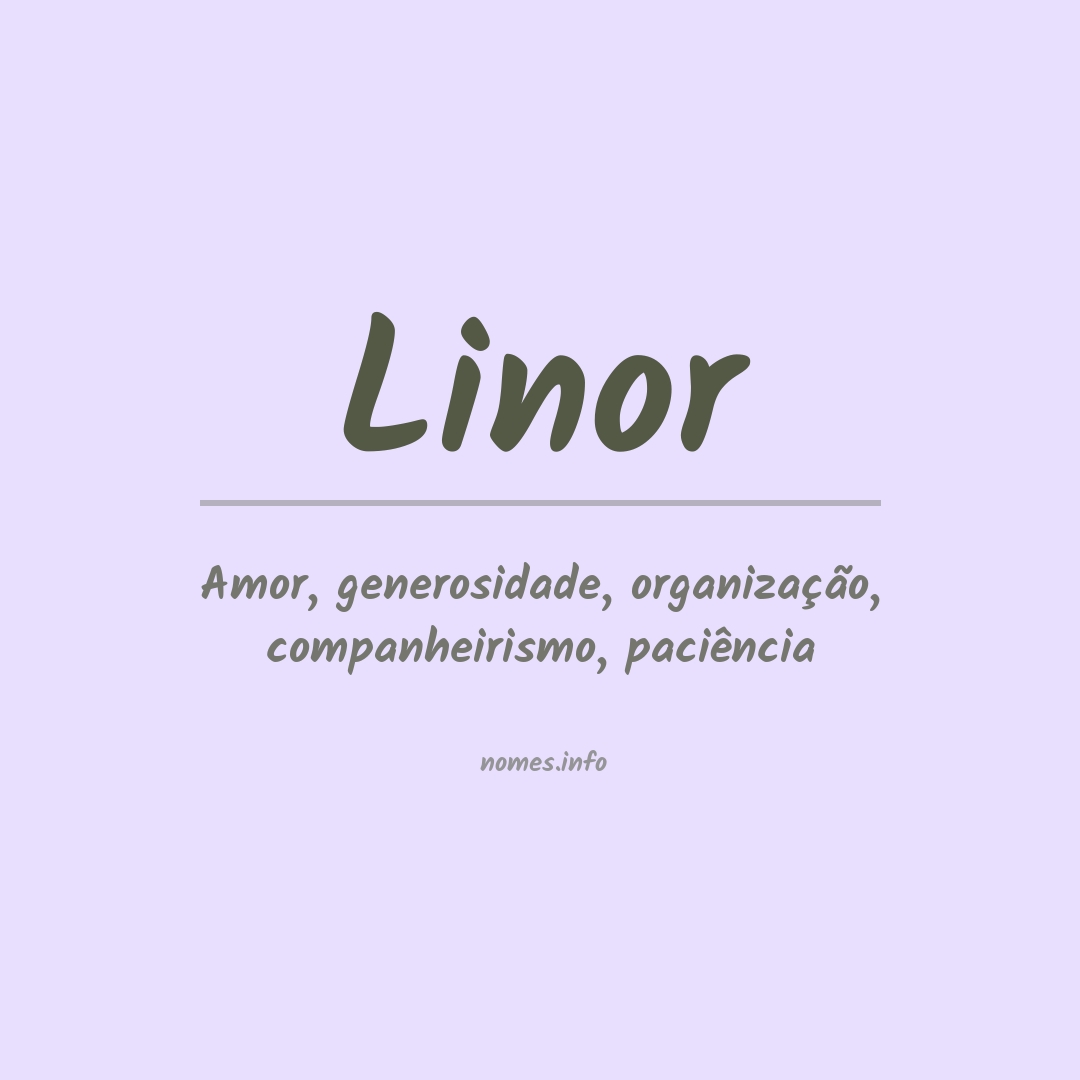 Significado do nome Linor