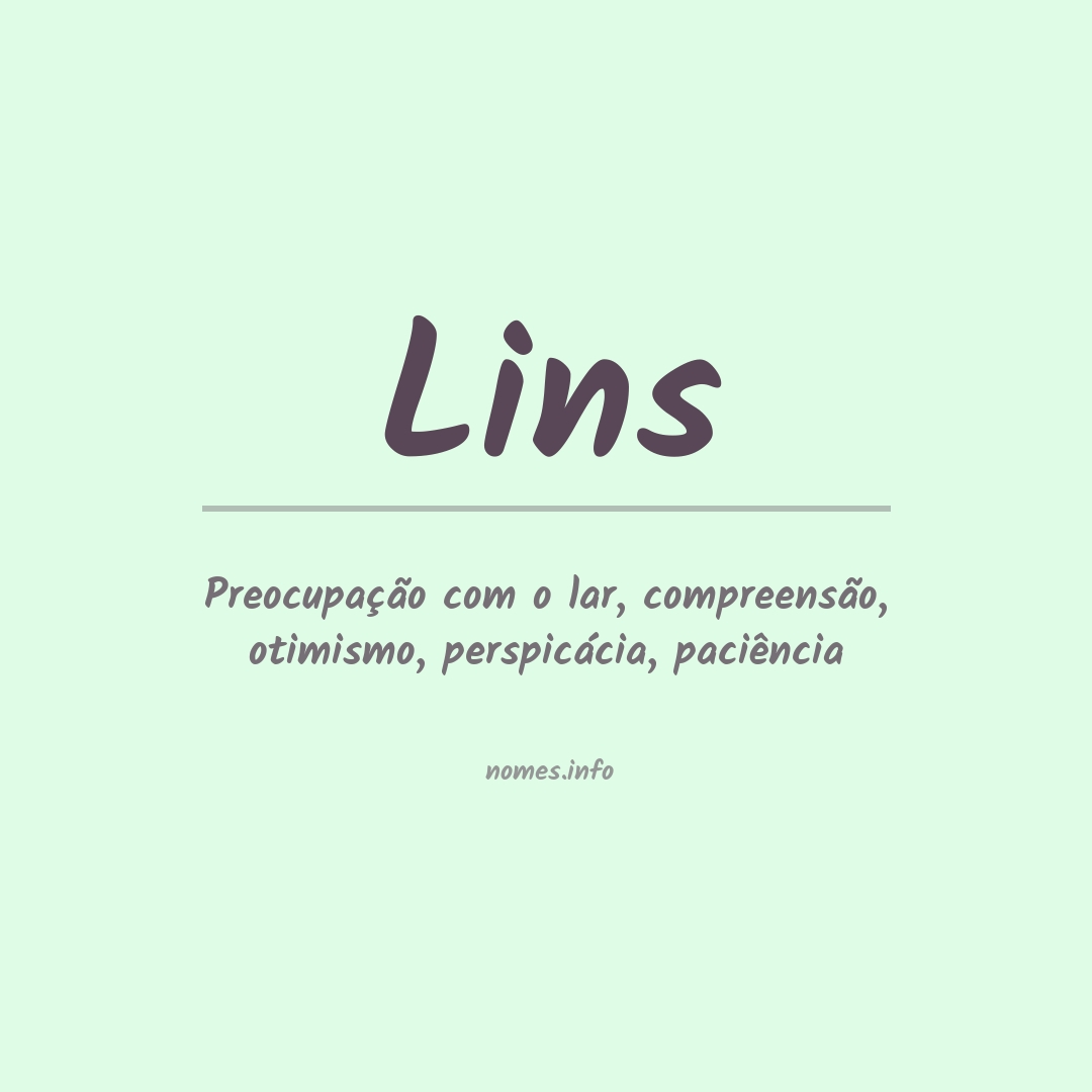 Significado do nome Lins