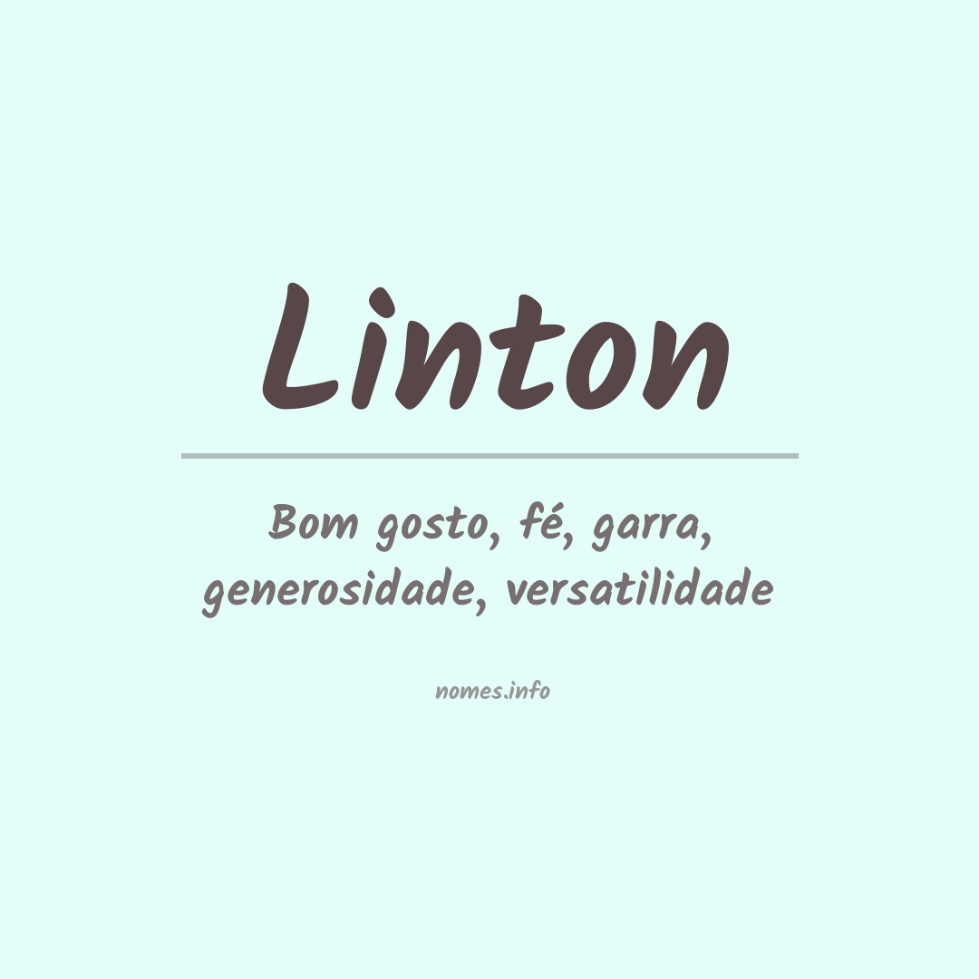 Significado do nome Linton