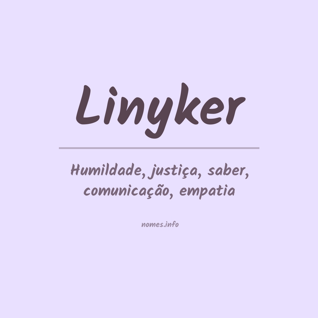 Significado do nome Linyker