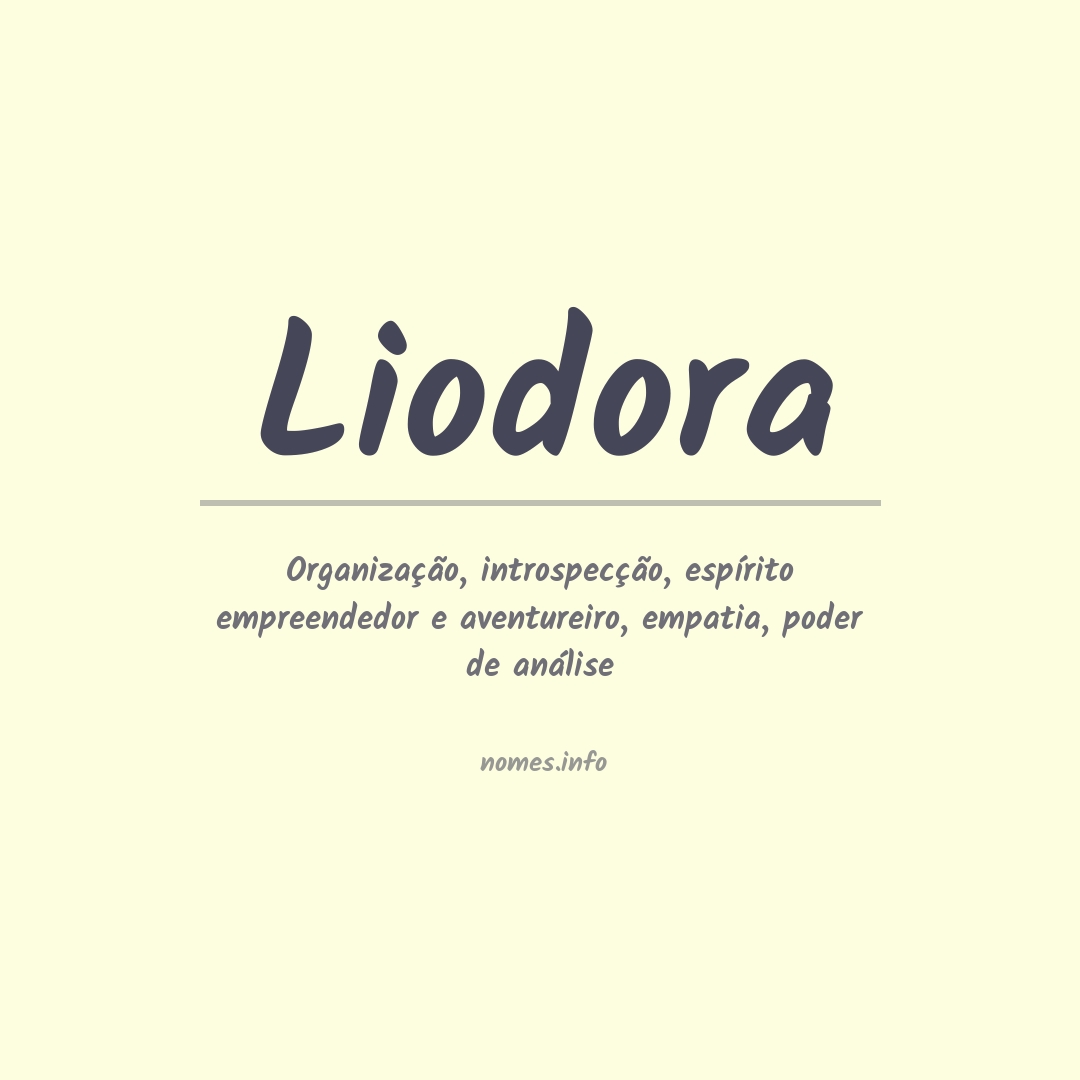 Significado do nome Liodora