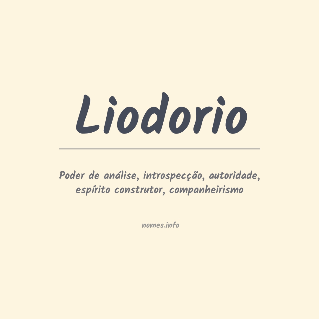 Significado do nome Liodorio