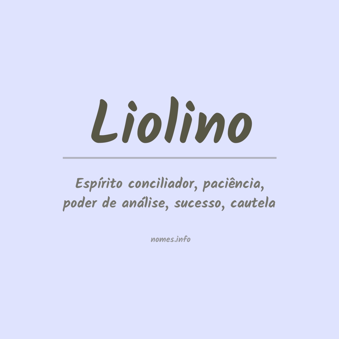 Significado do nome Liolino