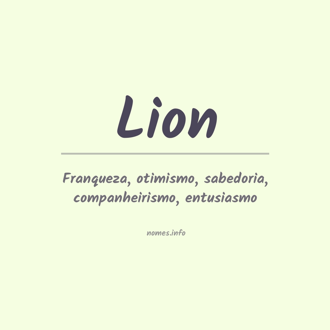 Significado do nome Lion