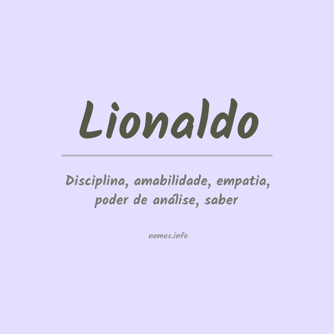 Significado do nome Lionaldo