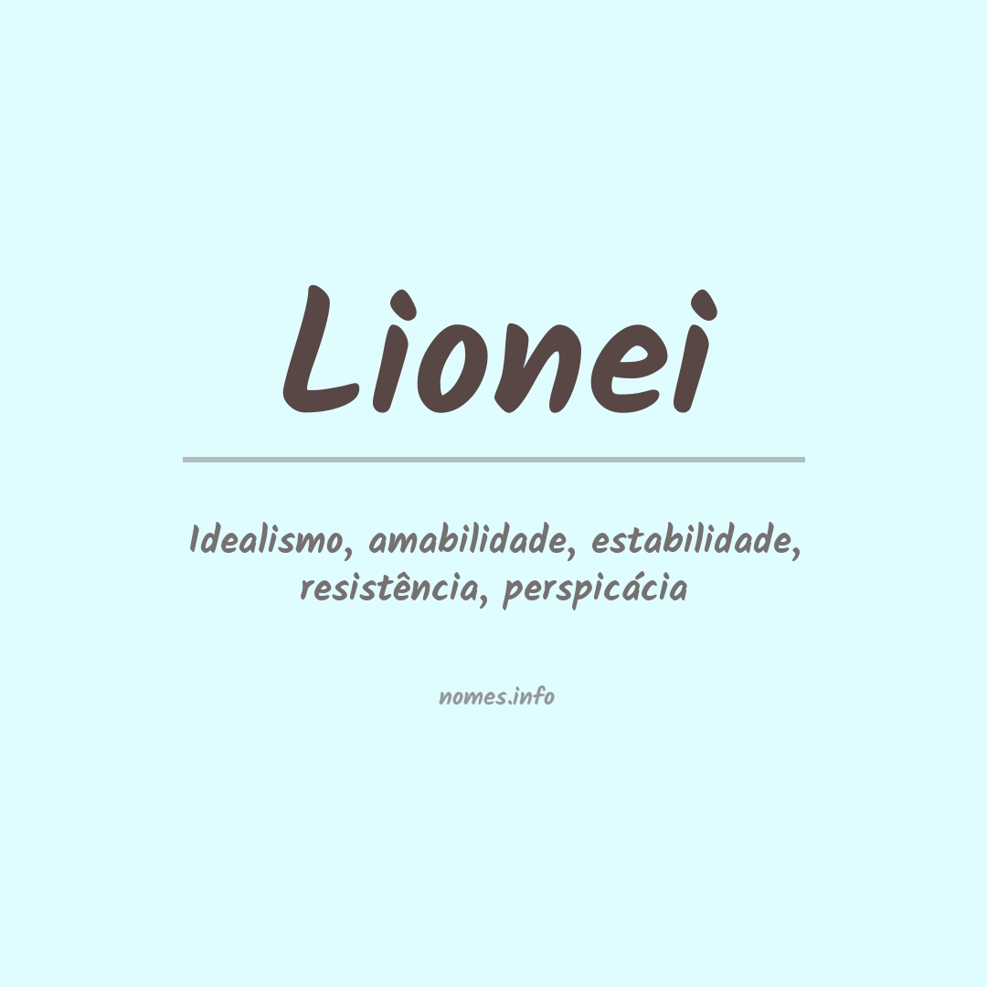 Significado do nome Lionei