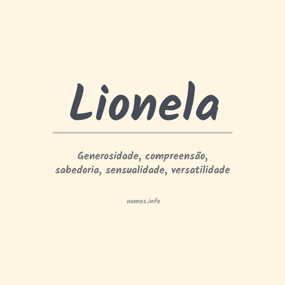 Significado do nome Lionela