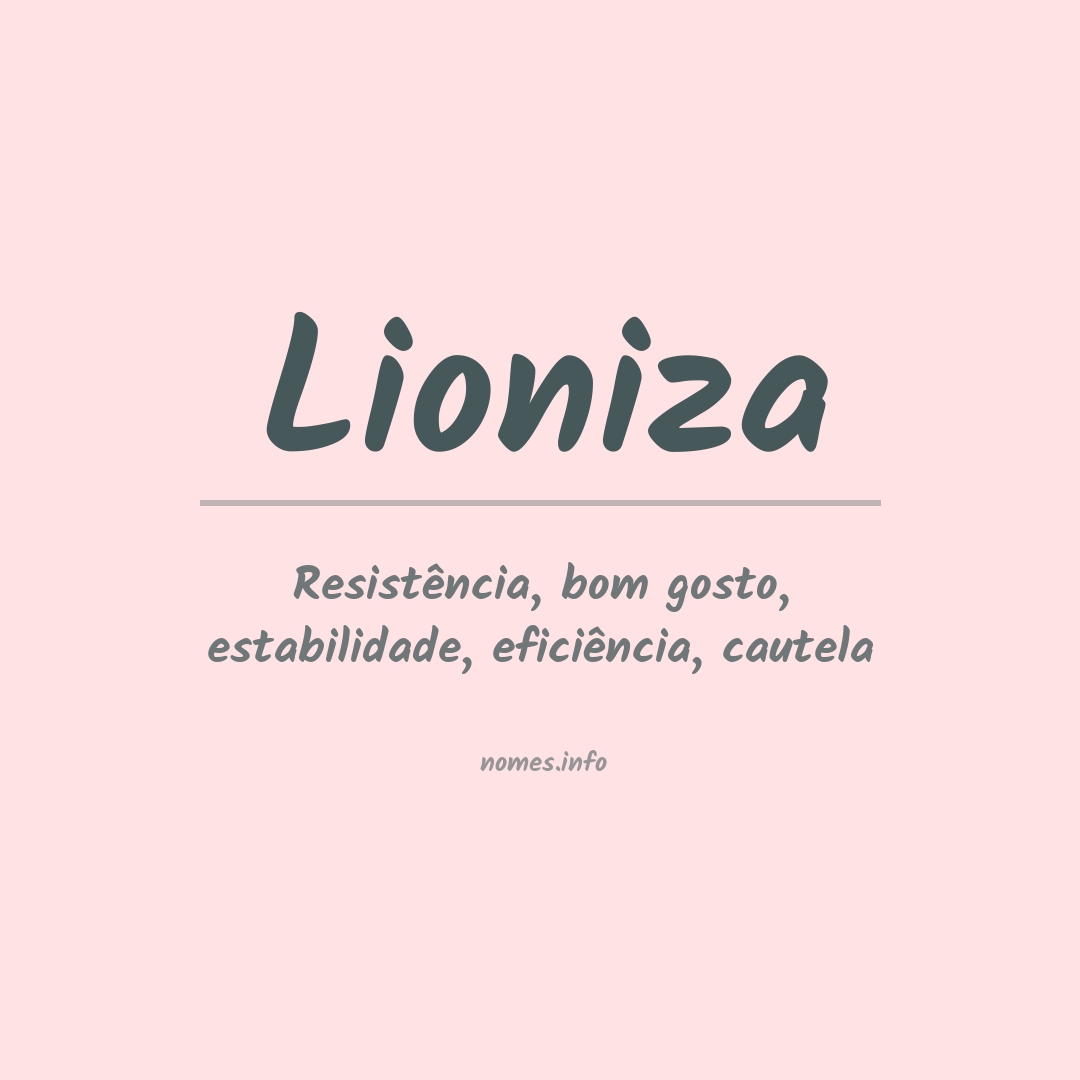 Significado do nome Lioniza