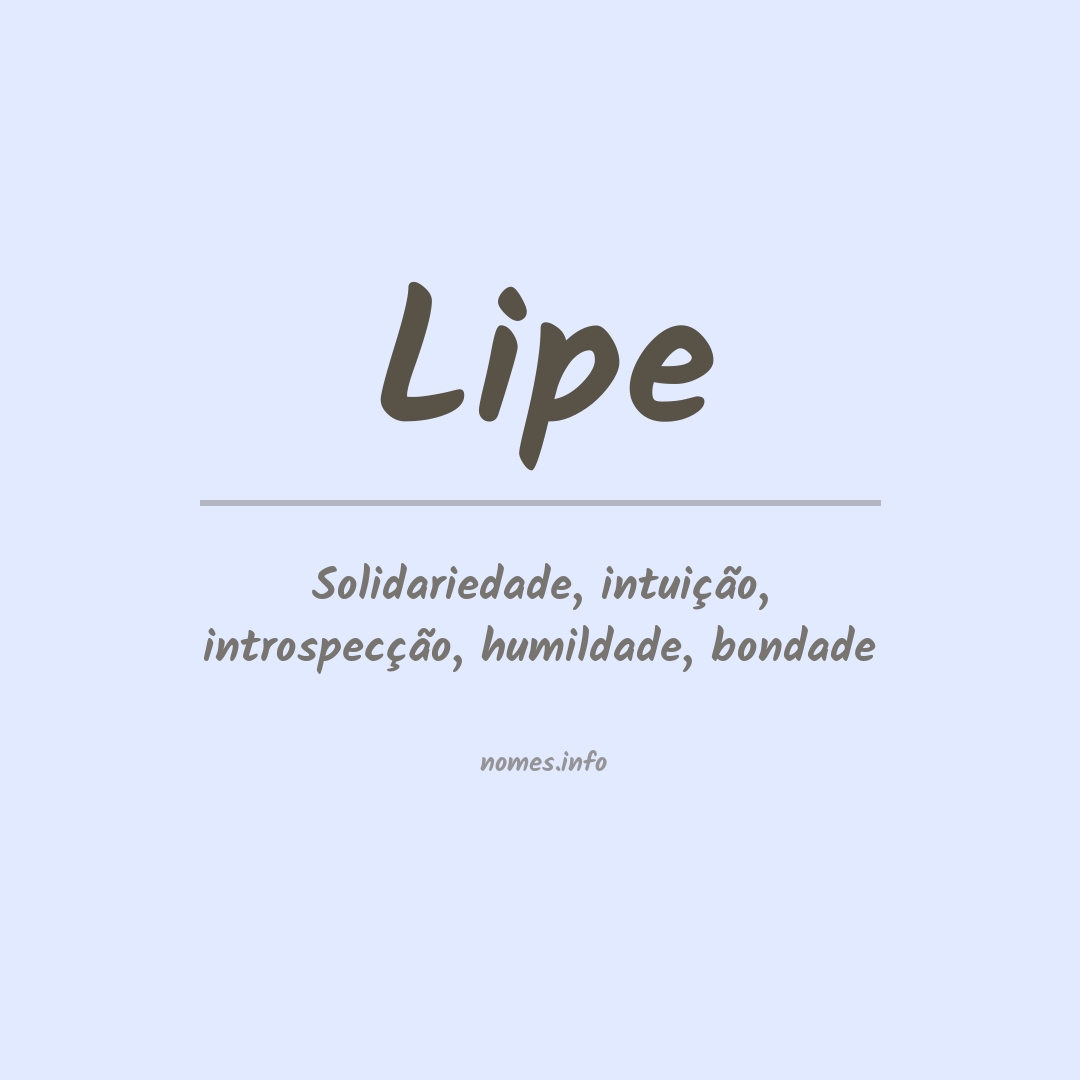 Significado do nome Lipe
