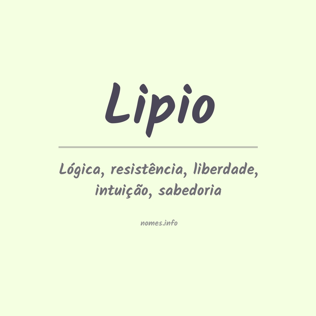 Significado do nome Lipio