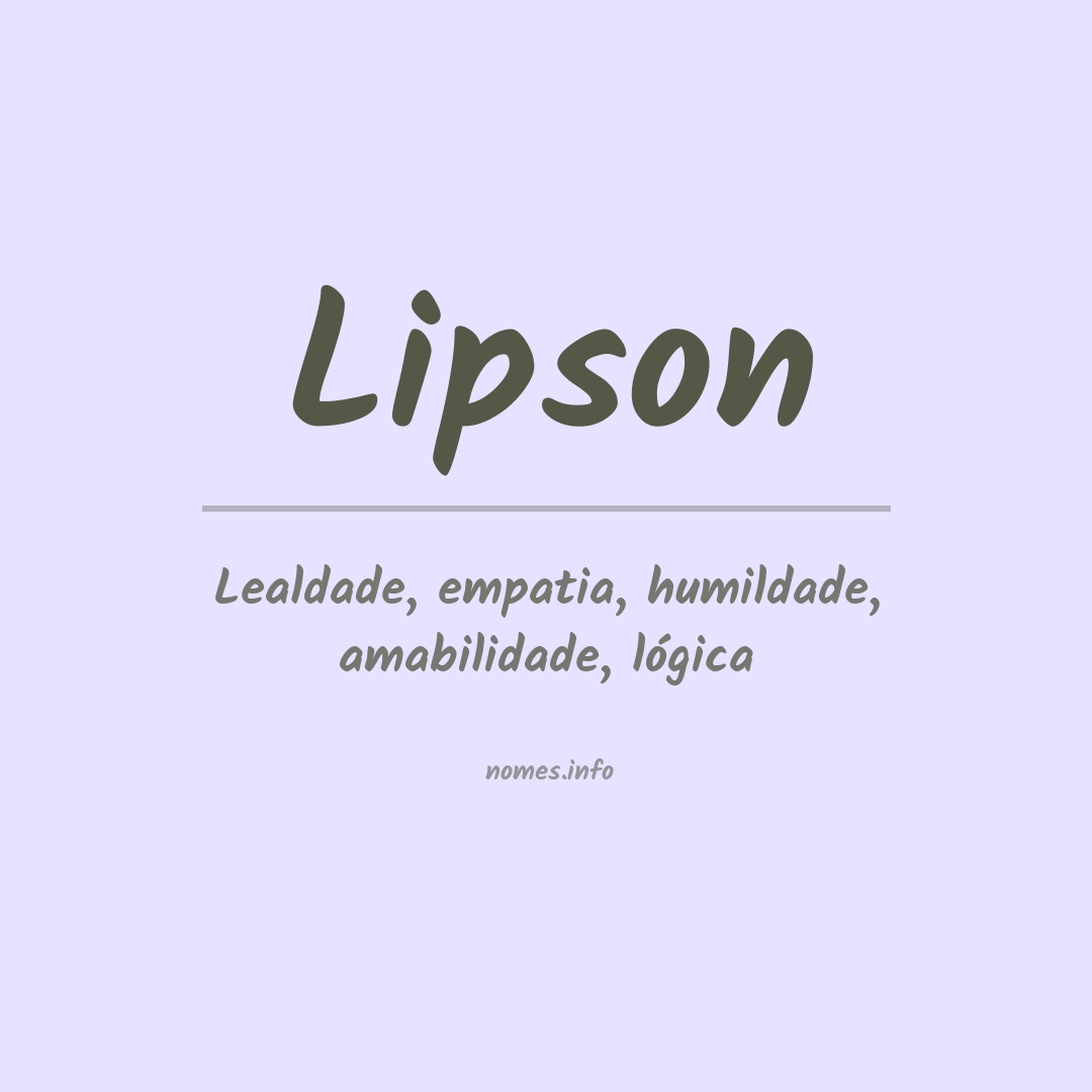 Significado do nome Lipson