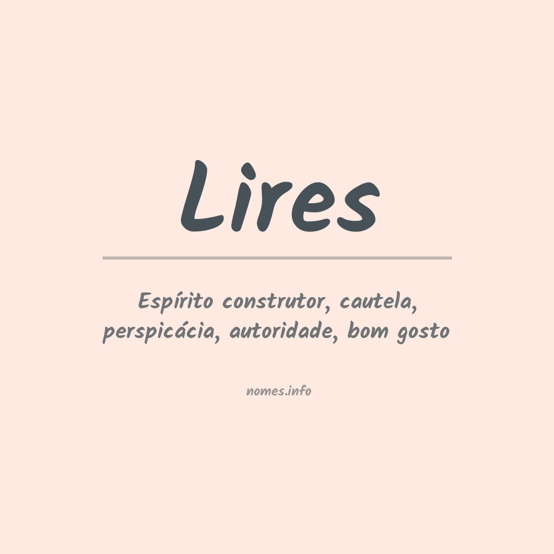 Significado do nome Lires