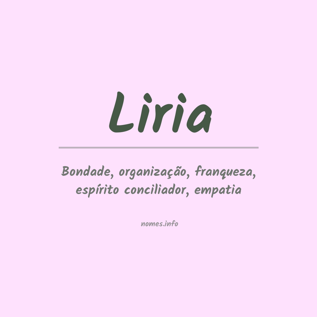 Significado do nome Liria