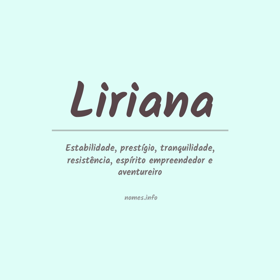 Significado do nome Liriana