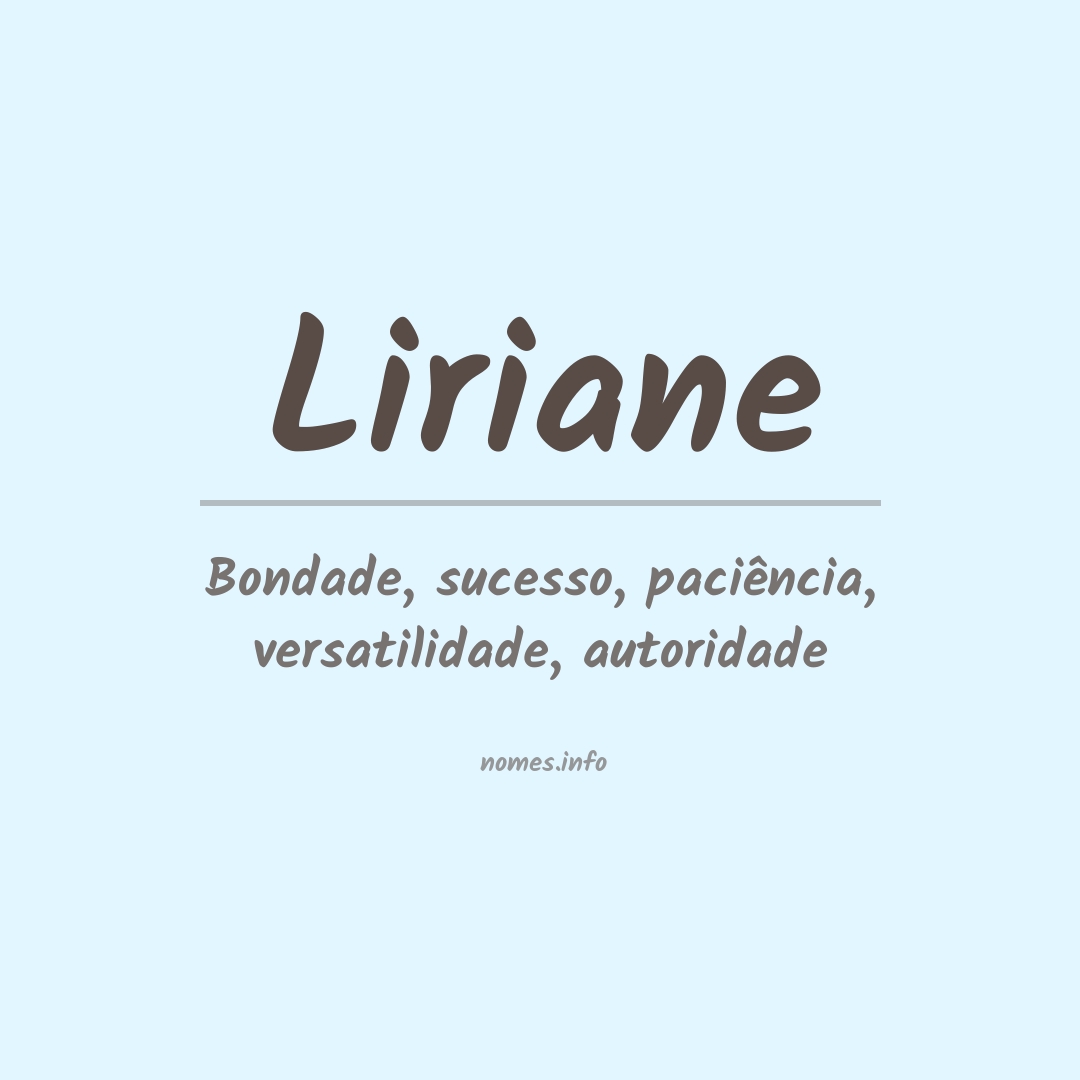 Significado do nome Liriane