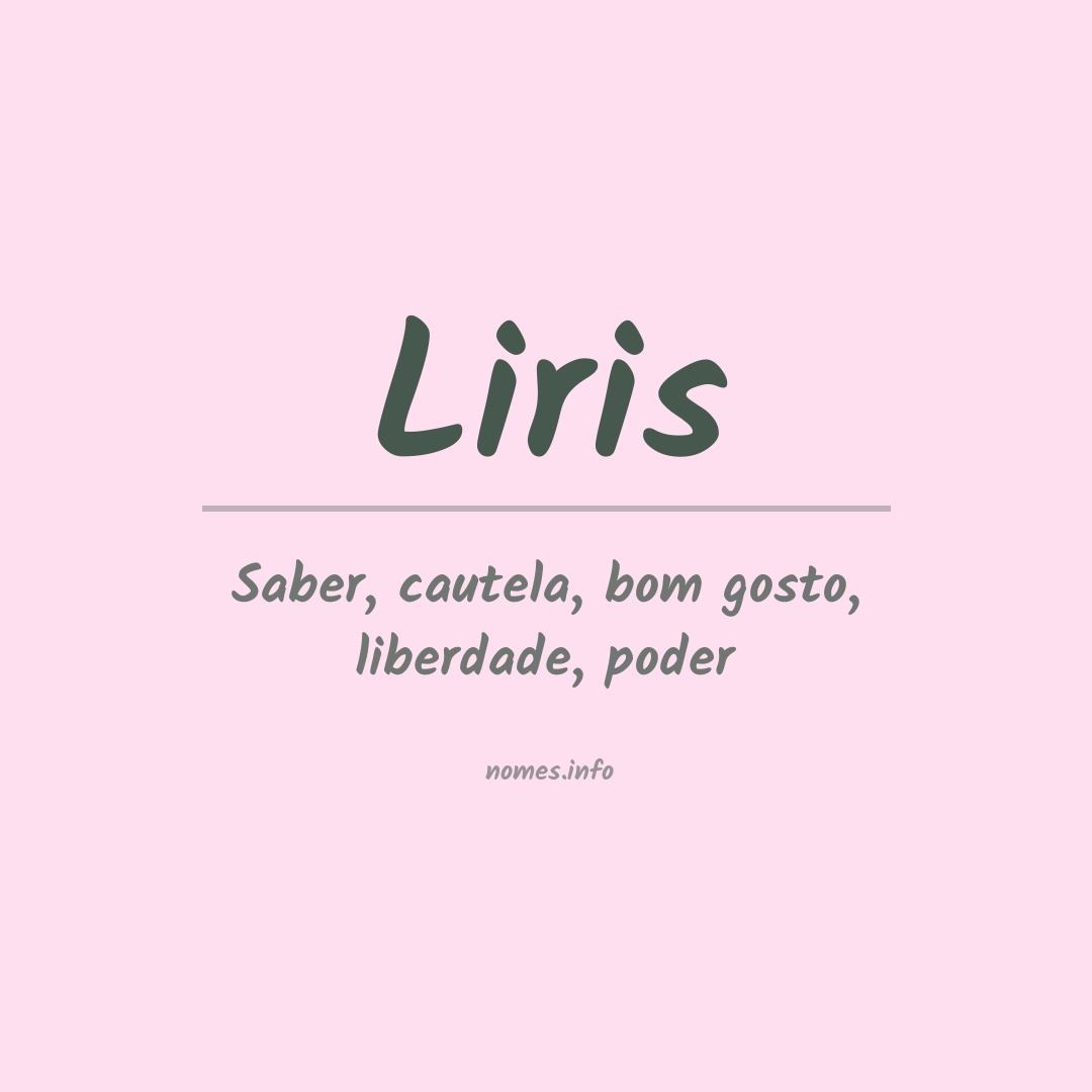 Significado do nome Liris