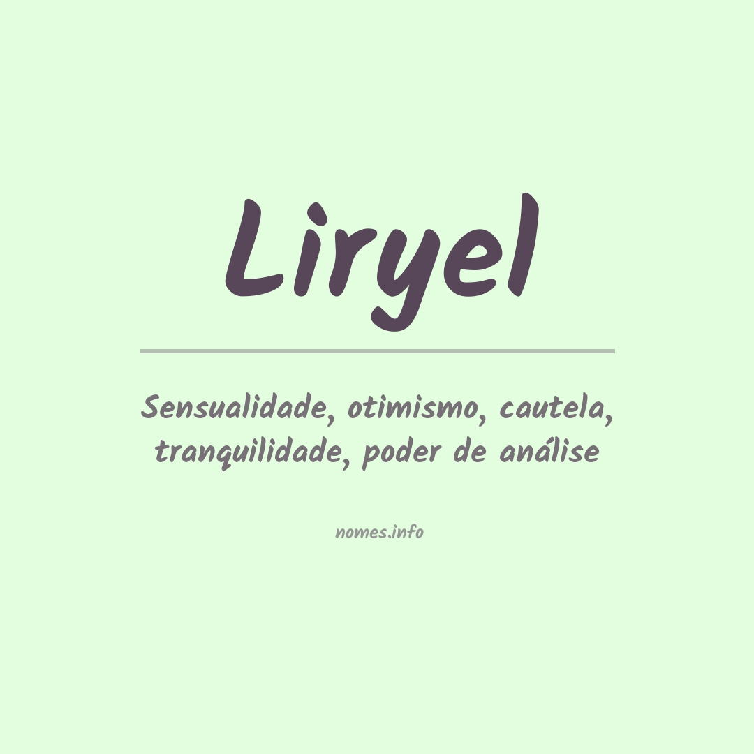 Significado do nome Liryel