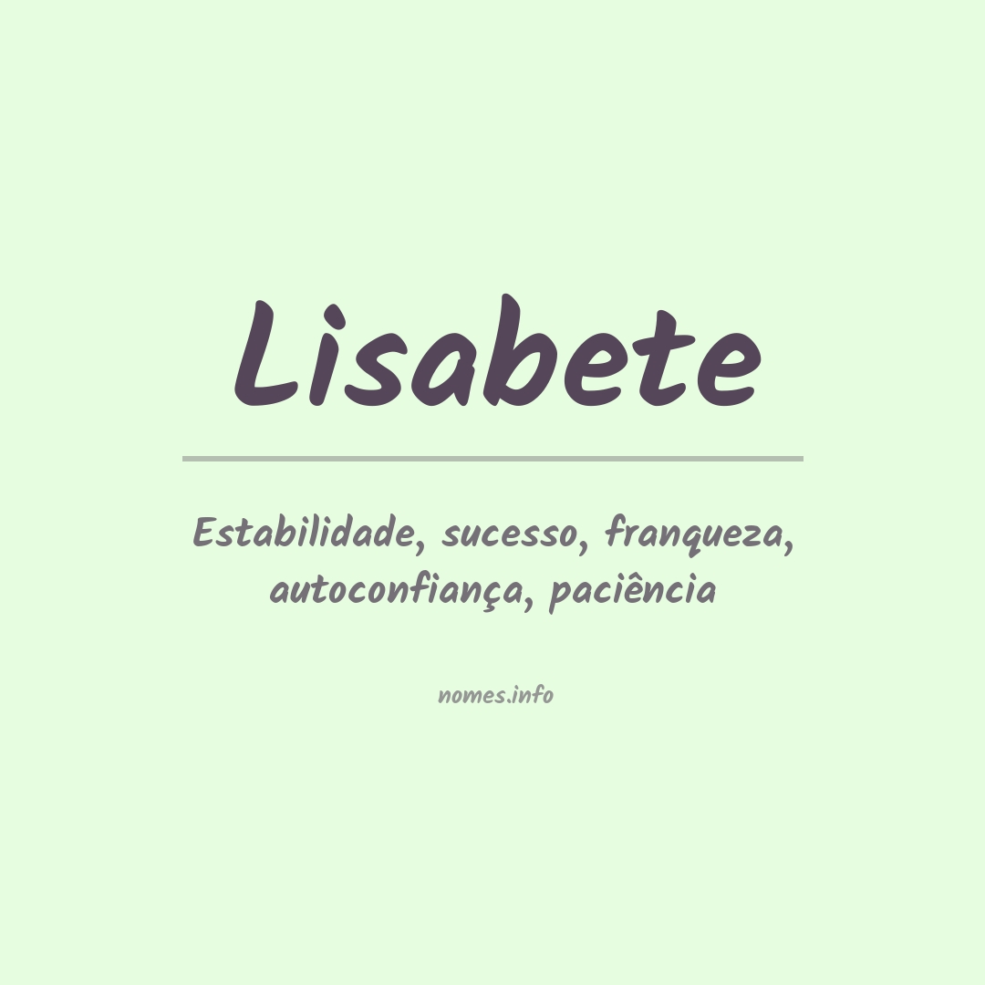 Significado do nome Lisabete