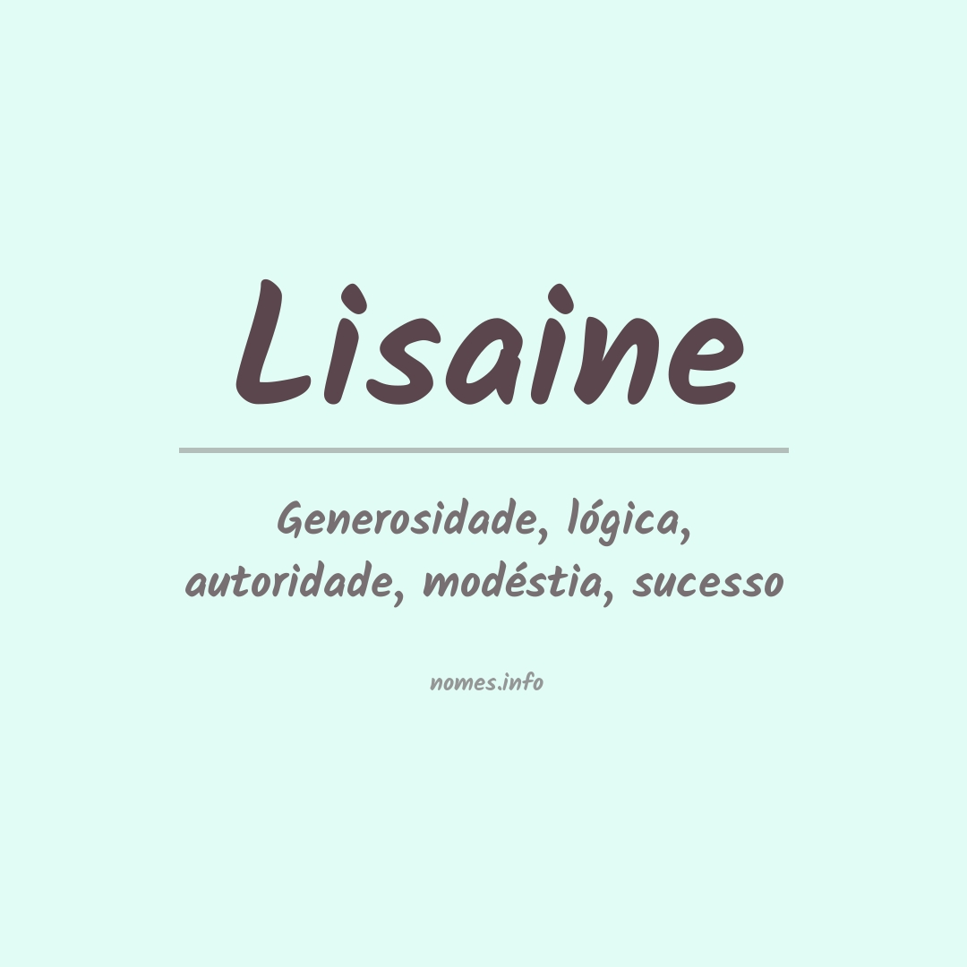 Significado do nome Lisaine