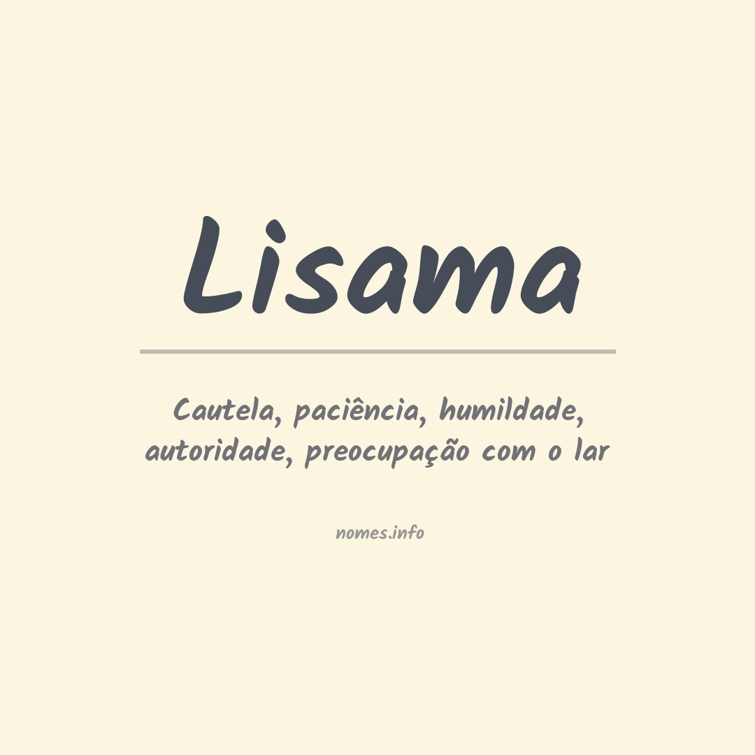 Significado do nome Lisama