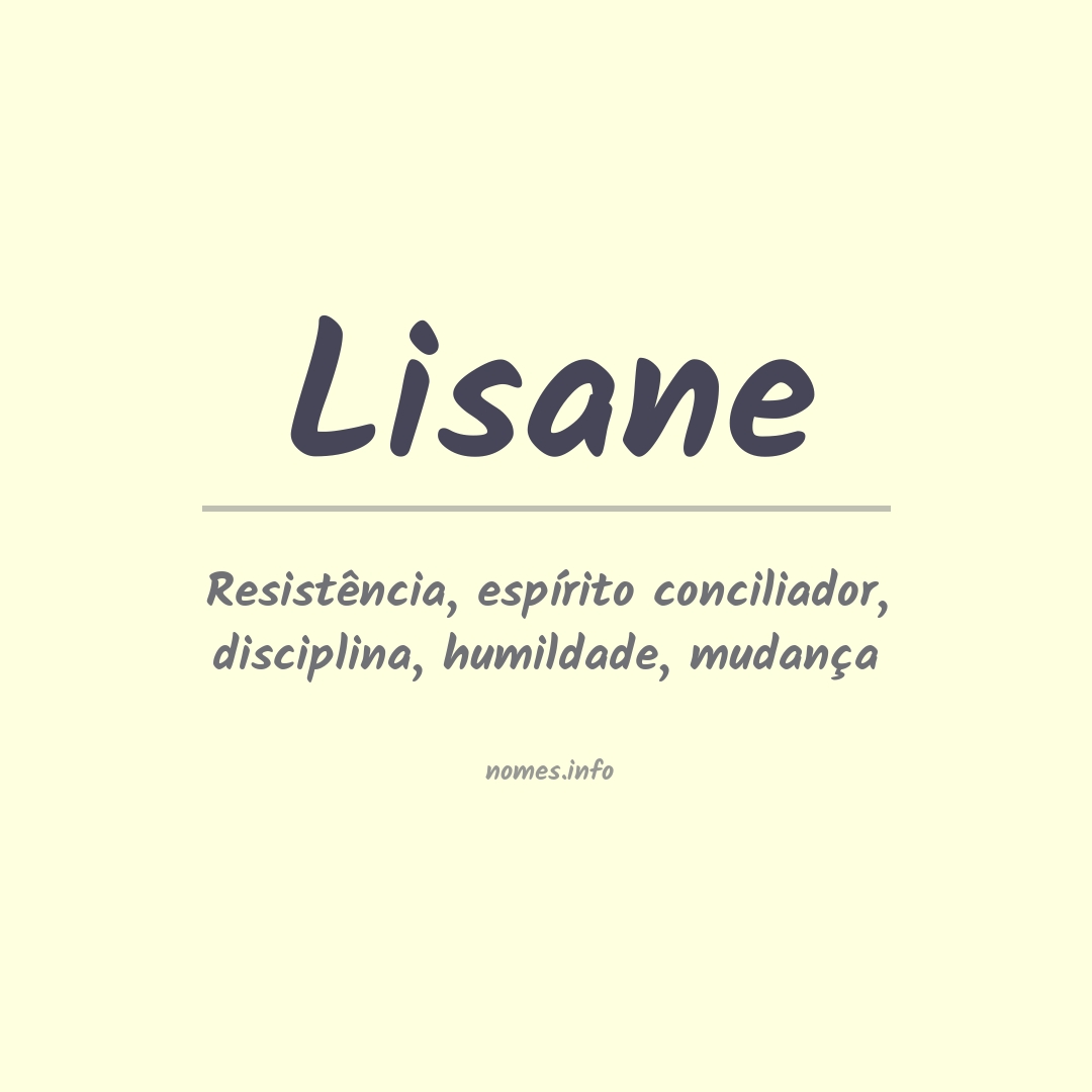 Significado do nome Lisane